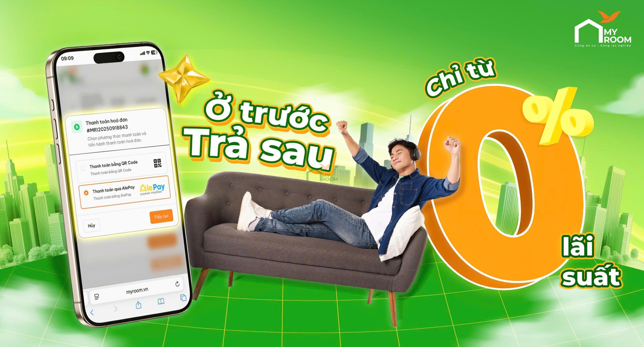 Thanh Toán Tiền Thuê Nhà Bằng Thẻ Tín Dụng Tại MyRoom